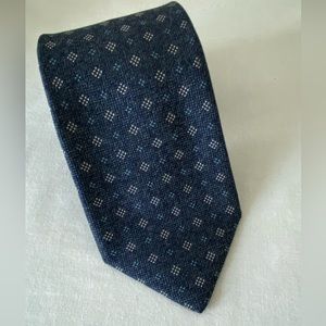 Beautiful Italian silk blue hand-made tie